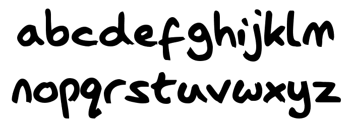 Lazy Dog Font LOWERCASE