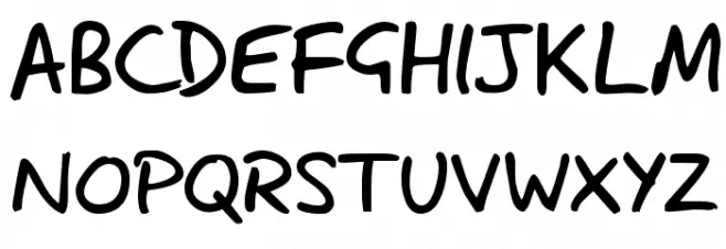 Lazy Dog Font Litere mari
