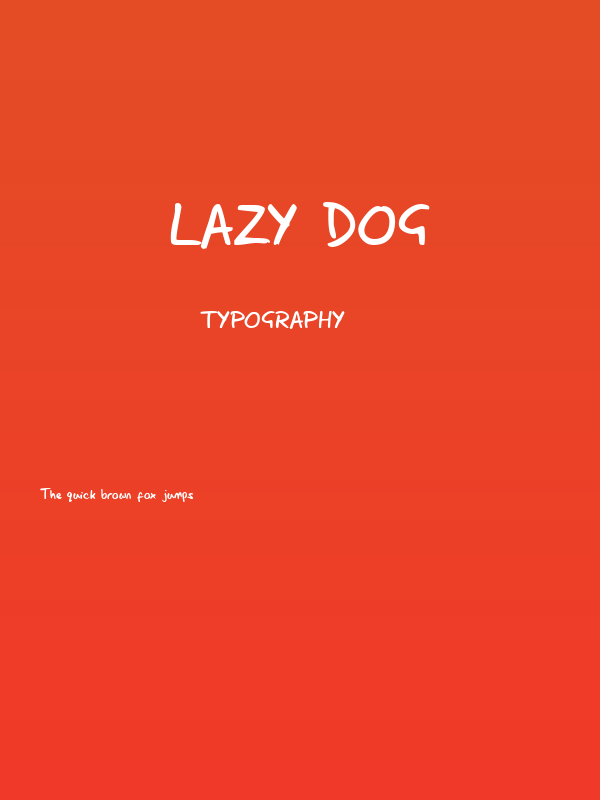 Lazy Dog Poster