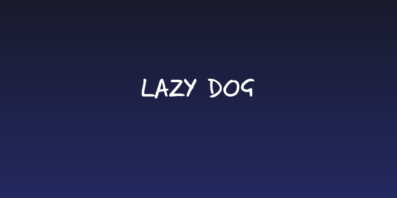 Lazy Dog Social Header