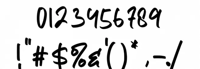 Lazy Fine Font OTHER CHARS