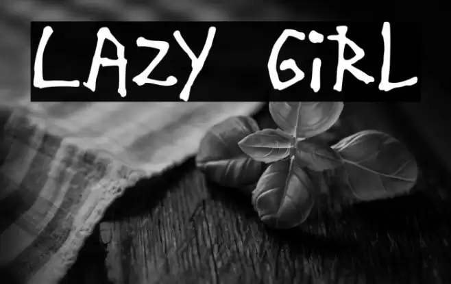 Lazy Girl Font examples