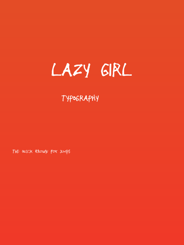 Lazy Girl Poster