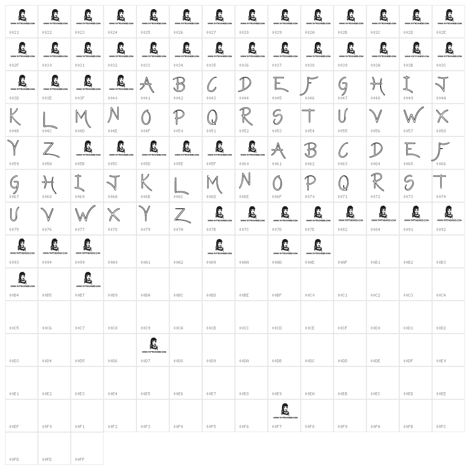 Lazy Girls hollow Character Map
