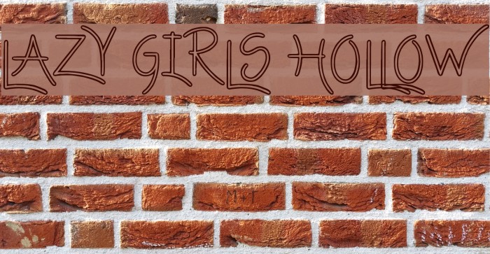 Lazy Girls hollow Font examples