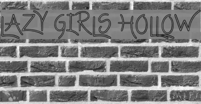 Lazy Girls hollow Caratteri examples