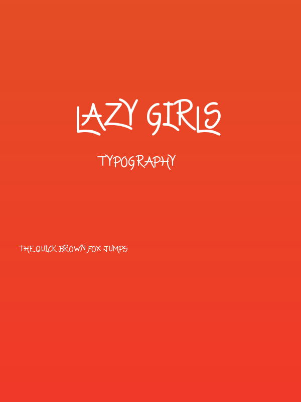 Lazy Girls Poster