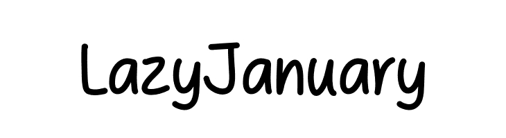 Lazy January  नि: शुल्क फ़ॉन्ट्स डाउनलोड