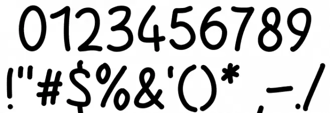 Lazy January Font OTHER CHARS