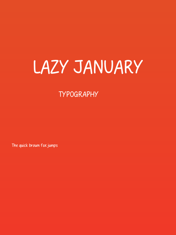 Lazy January Poster