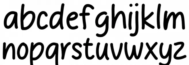Lazy January Schriftart Kleinbuchstaben
