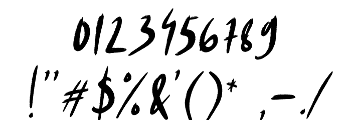 Lazy Jumps Regular Font OTHER CHARS