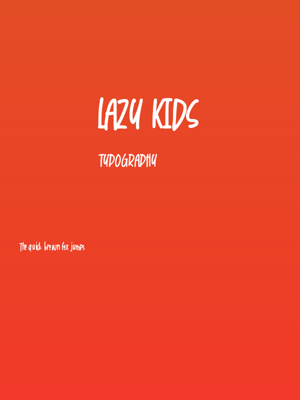 Lazy Kids Poster
