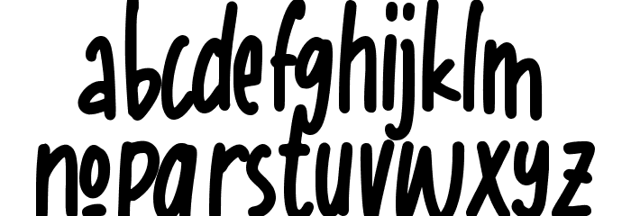 Lazy Kids Font LOWERCASE