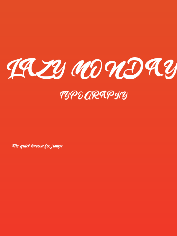 Lazy Monday Poster
