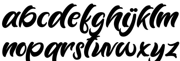 Lazy Monday Font LOWERCASE