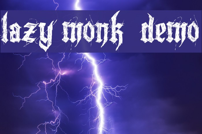 Lazy Monk - Demo Font examples