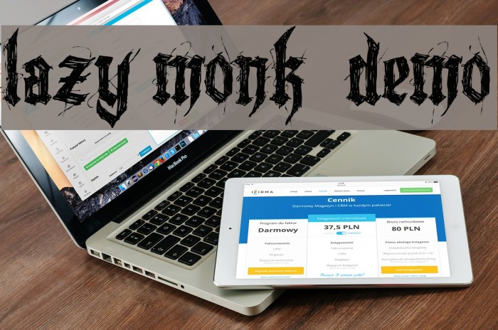 Lazy Monk - Demo Font examples