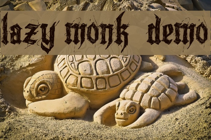 Lazy Monk - Demo Font examples
