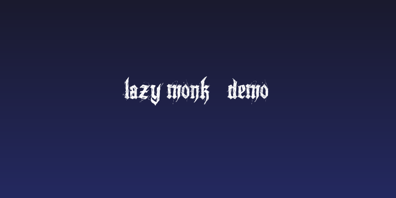 Lazy Monk - Demo Social Header