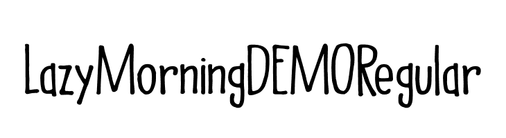 Lazy Morning DEMO Regular  Скачать бесплатные шрифты