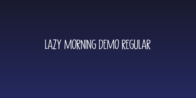 Lazy Morning DEMO Regular Social Header