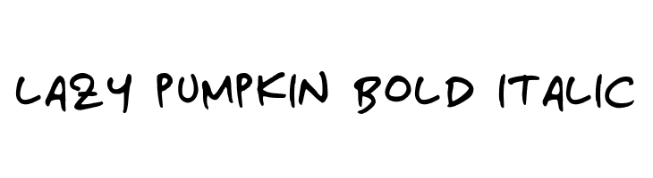 Lazy Pumpkin Bold Italic  font caratteri gratis