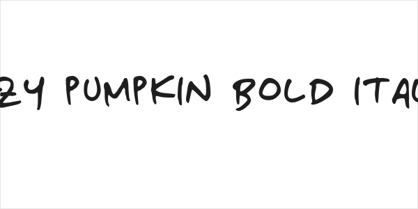Lazy Pumpkin Bold Italic Logo