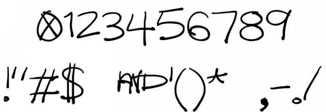 Lazy Riza フォント その他の文字