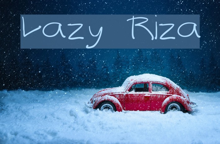 Lazy Riza Font examples