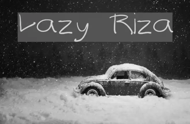 Lazy Riza フォント examples