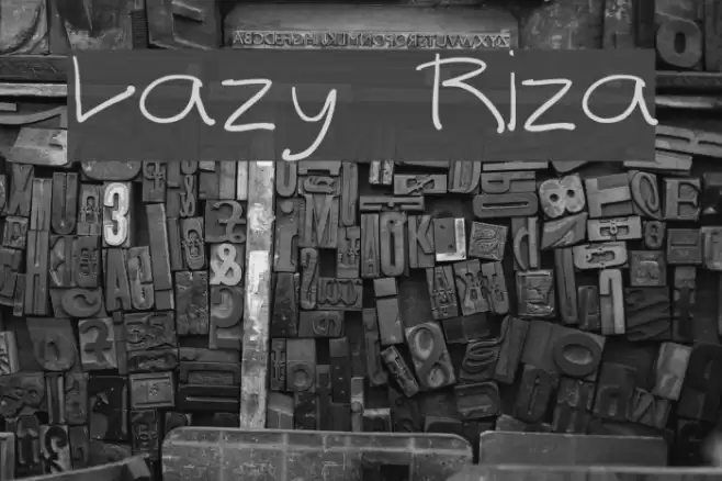 Lazy Riza フォント examples