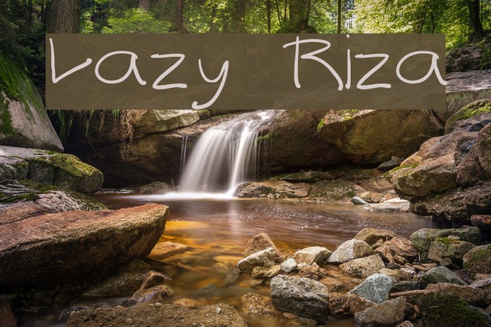 Lazy Riza Font examples