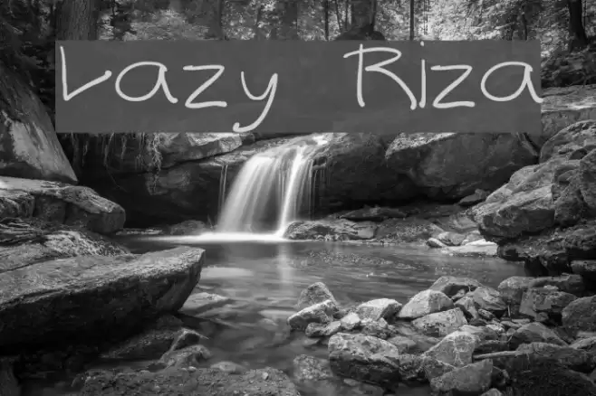 Lazy Riza フォント examples