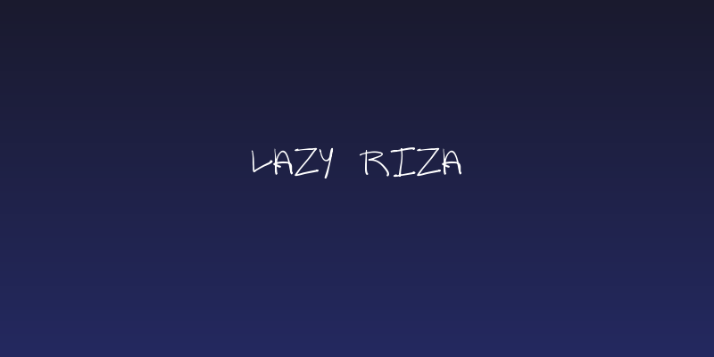 Lazy Riza Social Header