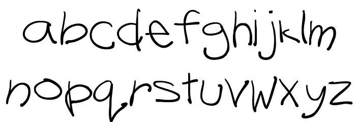Lazy Riza Font LOWERCASE