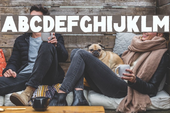 Lazy Sketch Black Font examples