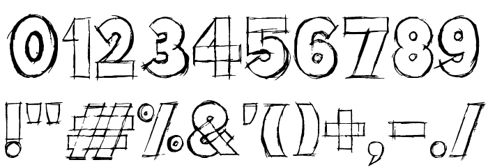 Lazy Sketch Font OTHER CHARS