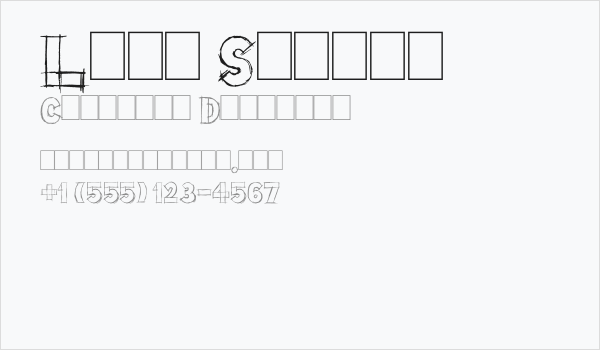 Lazy Sketch Business Card