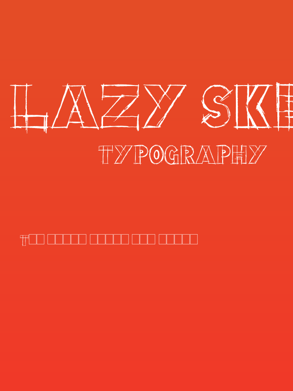Lazy Sketch Poster