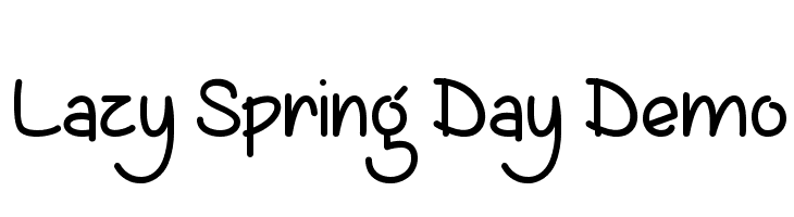 Lazy Spring Day Demo Font