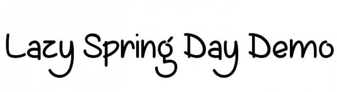 Lazy Spring Day Demo  les polices de caractères gratuit tlcharger