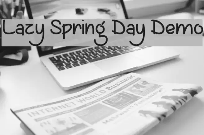 Lazy Spring Day Demo Font examples