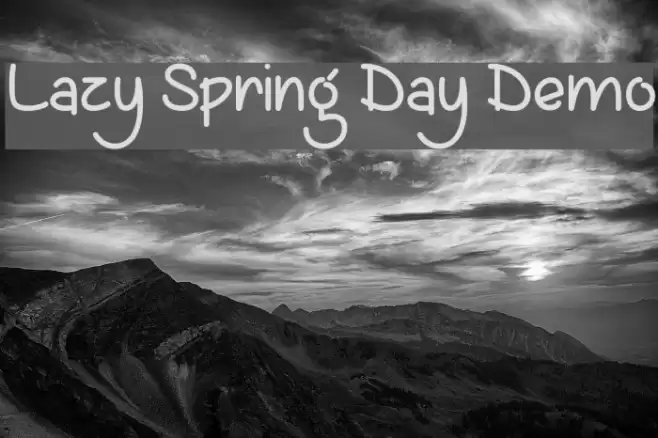 Lazy Spring Day Demo Font examples