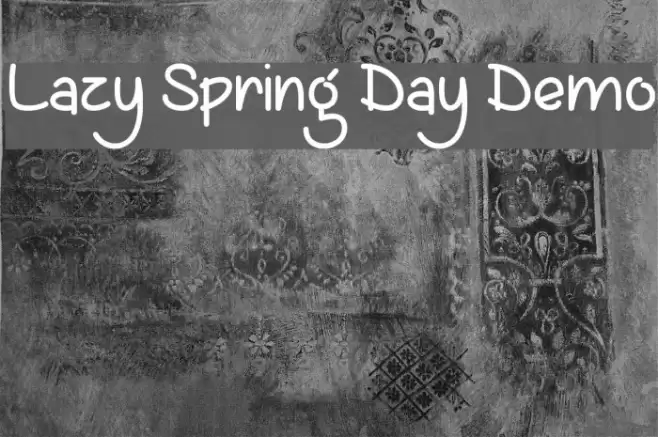 Lazy Spring Day Demo Font examples