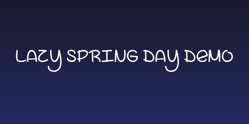 Lazy Spring Day Demo Social Header