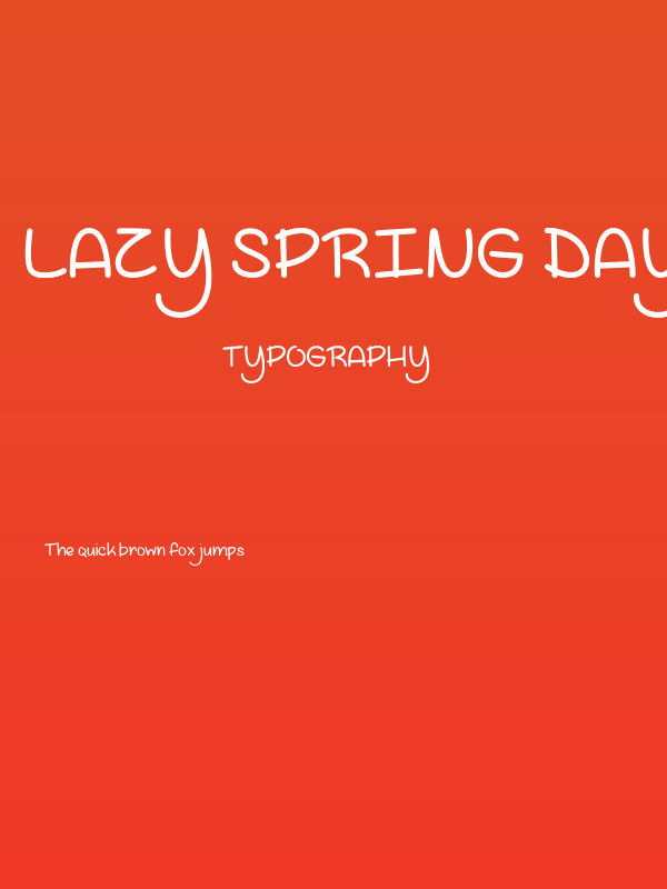 Lazy Spring Day Poster