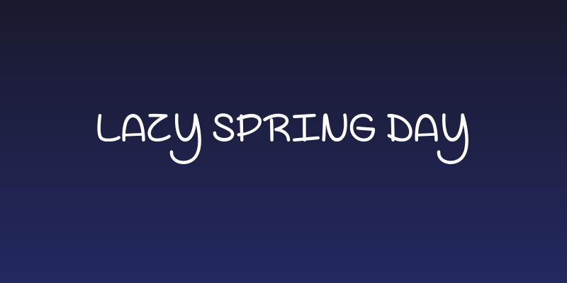 Lazy Spring Day Social Header