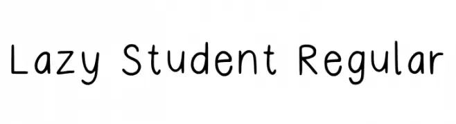 Lazy Student Regular Font