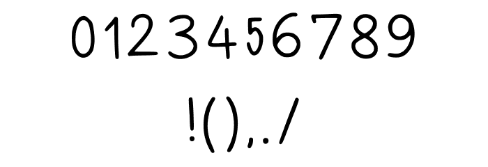 Lazy Student Regular フォント その他の文字